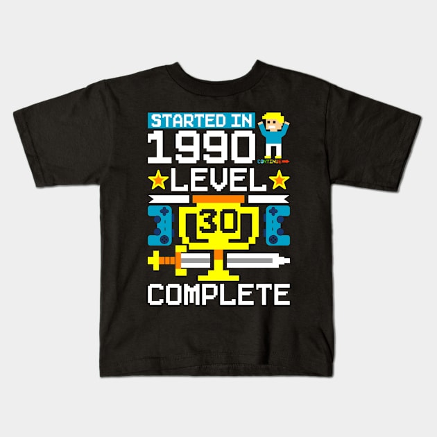 30th birthday gamer retro gaming gift Kids T-Shirt by QQdesigns